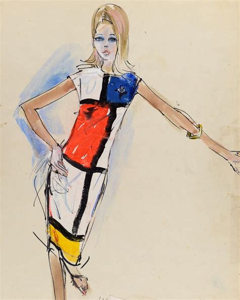 yves saint laurent surrealism dress|yves saint laurent drawings.